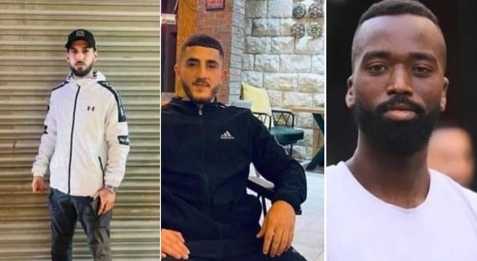 الشهداء محمد نصر الله وحسام دعباس وأيمن مبارك.